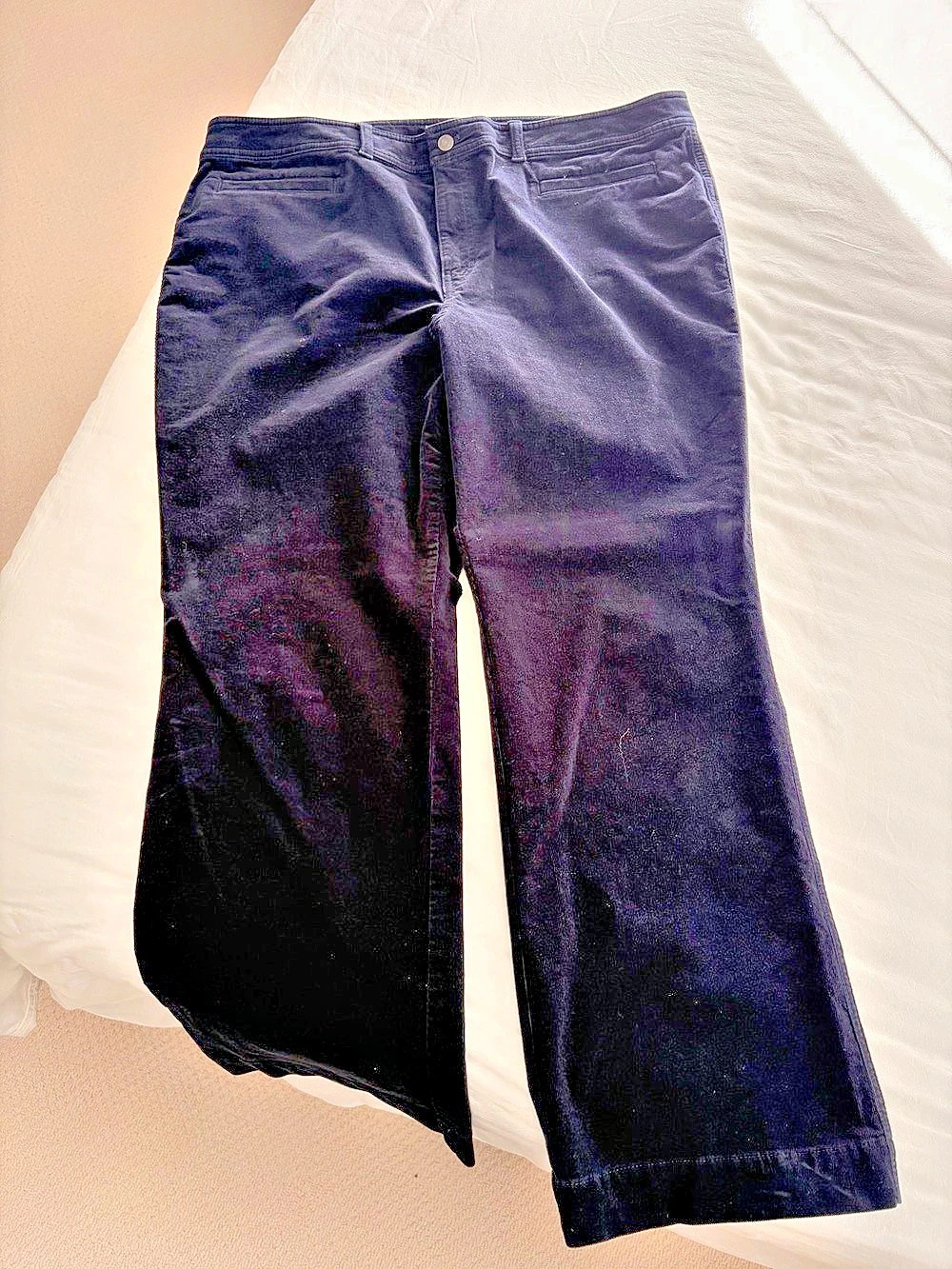 Talbots indigo blue corduroy Straight Leg Pants Size 20W